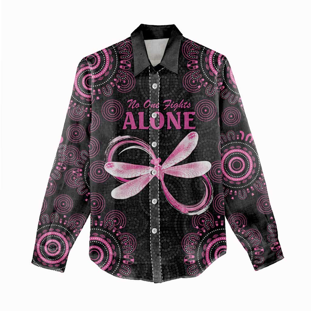 Personalized Pink Dragonfly Aboriginal of Hope Women Casual Shirt Australia’s Breast Cancer Awareness - Aussie Hoodie