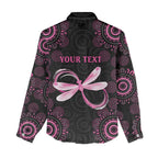 Personalized Pink Dragonfly Aboriginal of Hope Women Casual Shirt Australia’s Breast Cancer Awareness - Aussie Hoodie