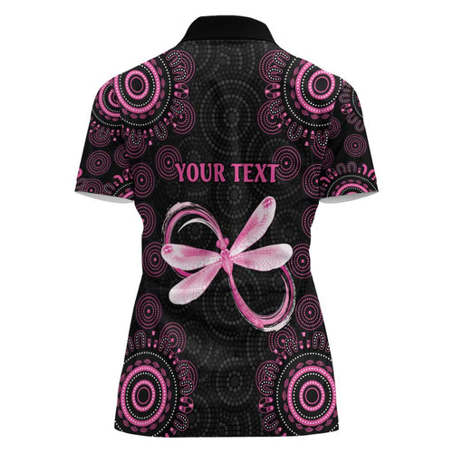 Personalized Pink Dragonfly Aboriginal of Hope Women Polo Shirt Australia’s Breast Cancer Awareness - Aussie Hoodie