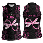 Personalized Pink Dragonfly Aboriginal of Hope Women Sleeveless Polo Shirt Australia’s Breast Cancer Awareness - Aussie Hoodie