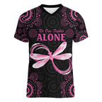 Personalized Pink Dragonfly Aboriginal of Hope Women V-Neck T-Shirt Australia’s Breast Cancer Awareness - Aussie Hoodie