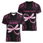 Personalized Pink Dragonfly Aboriginal of Hope Women V-Neck T-Shirt Australia’s Breast Cancer Awareness - Aussie Hoodie