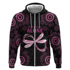 Personalized Pink Dragonfly Aboriginal of Hope Zip Hoodie Australia’s Breast Cancer Awareness - Aussie Hoodie