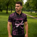 Personalized Pink Dragonfly Aboriginal of Hope Zipper Polo Shirt Australia’s Breast Cancer Awareness - Aussie Hoodie