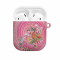 Personalized Pink Galah Aboriginal Dot Art AirPods Case Australia’s Breast Cancer Awareness - Aussie Hoodie