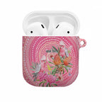 Personalized Pink Galah Aboriginal Dot Art AirPods Case Australia’s Breast Cancer Awareness - Aussie Hoodie