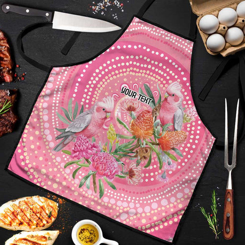 Personalized Pink Galah Aboriginal Dot Art Apron Australia’s Breast Cancer Awareness - Aussie Hoodie