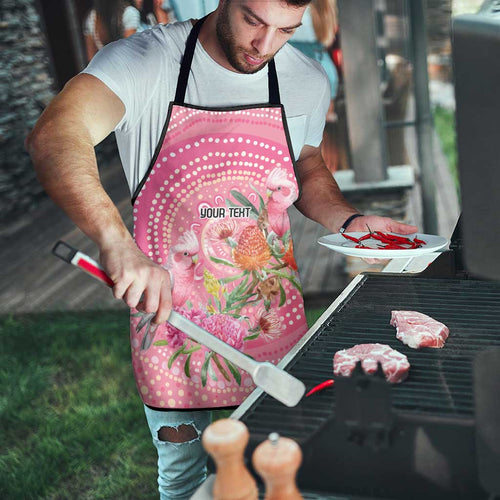 Personalized Pink Galah Aboriginal Dot Art Apron Australia’s Breast Cancer Awareness - Aussie Hoodie