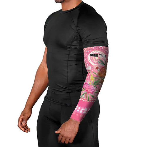 Personalized Pink Galah Aboriginal Dot Art Arm Sleeves Australia’s Breast Cancer Awareness - Aussie Hoodie