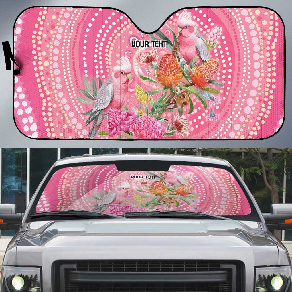 Personalized Pink Galah Aboriginal Dot Art Auto Sun Shade Australia’s Breast Cancer Awareness - Aussie Hoodie