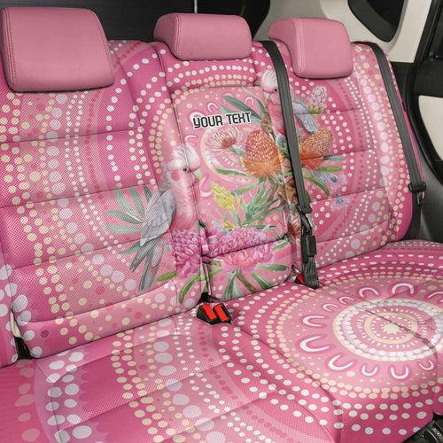 Personalized Pink Galah Aboriginal Dot Art Back Car Seat Cover Australia’s Breast Cancer Awareness - Aussie Hoodie