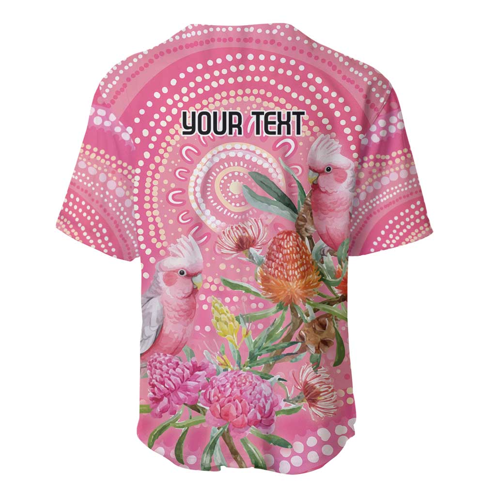 Personalized Pink Galah Aboriginal Dot Art Baseball Jersey Australia’s Breast Cancer Awareness - Aussie Hoodie