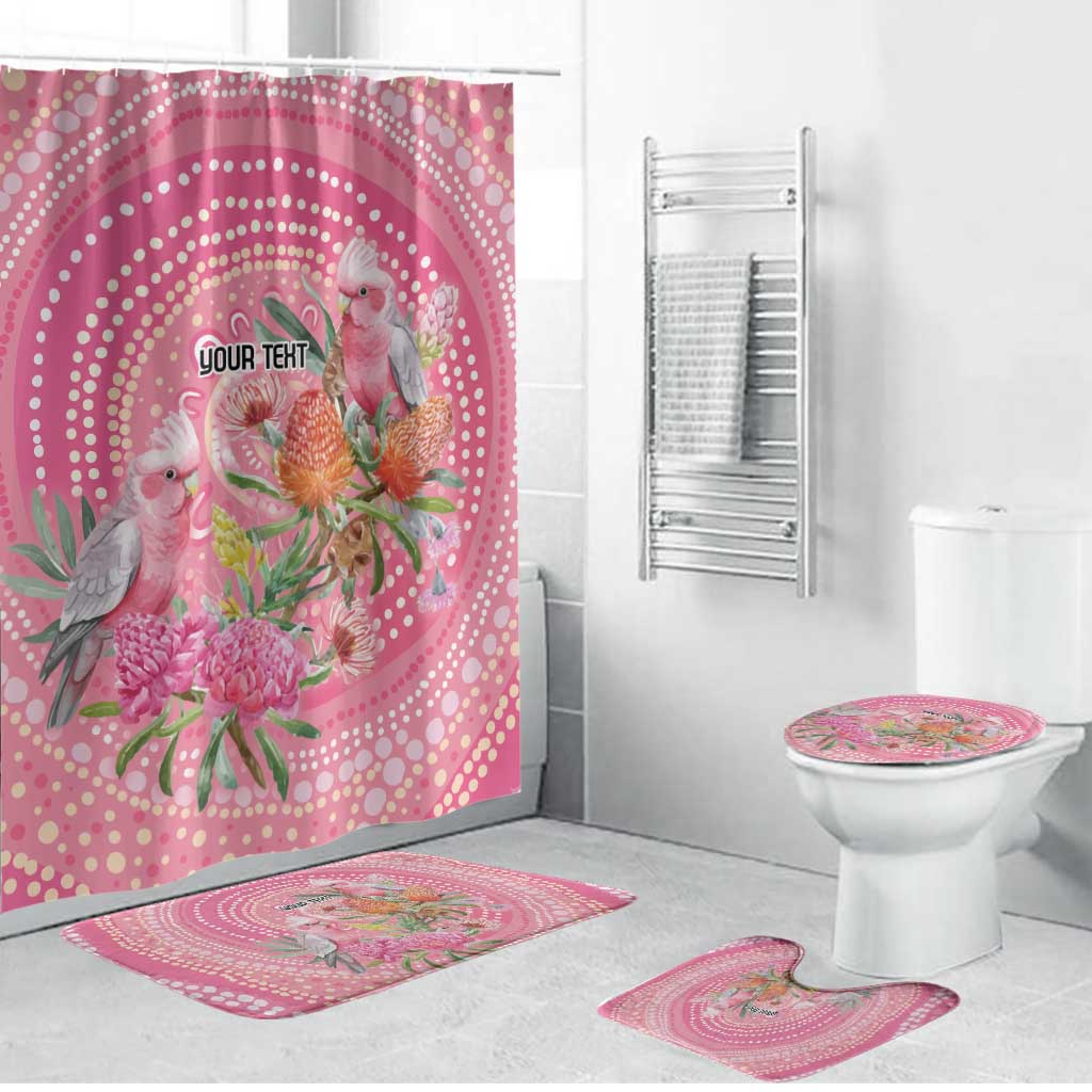 Personalized Pink Galah Aboriginal Dot Art Bathroom Set Australia’s Breast Cancer Awareness - Aussie Hoodie