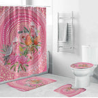 Personalized Pink Galah Aboriginal Dot Art Bathroom Set Australia’s Breast Cancer Awareness - Aussie Hoodie