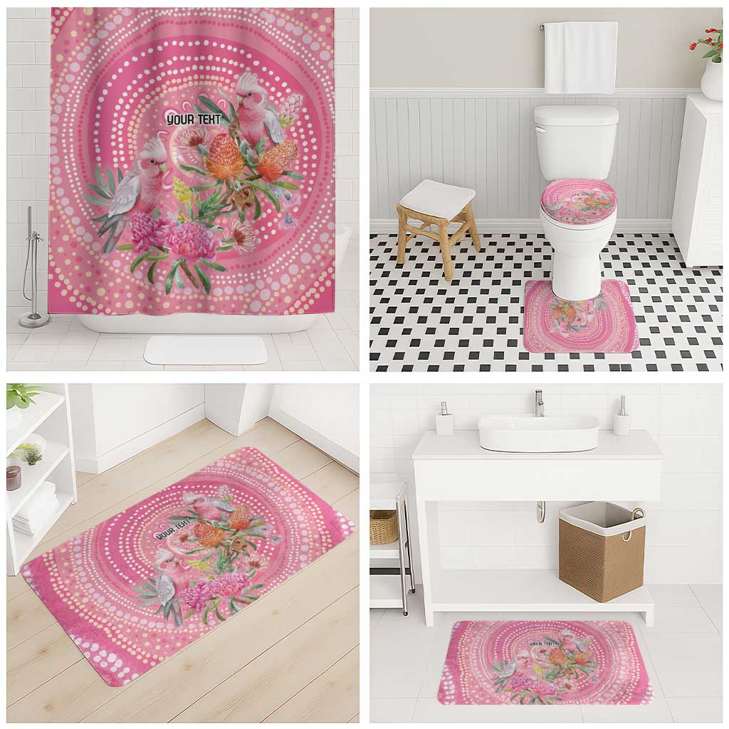 Personalized Pink Galah Aboriginal Dot Art Bathroom Set Australia’s Breast Cancer Awareness - Aussie Hoodie