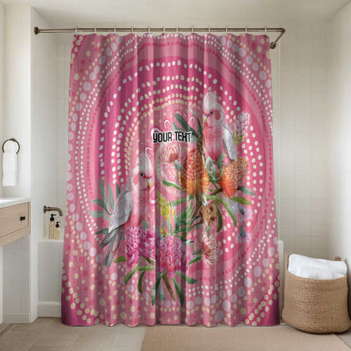 Personalized Pink Galah Aboriginal Dot Art Bathroom Set Australia’s Breast Cancer Awareness - Aussie Hoodie