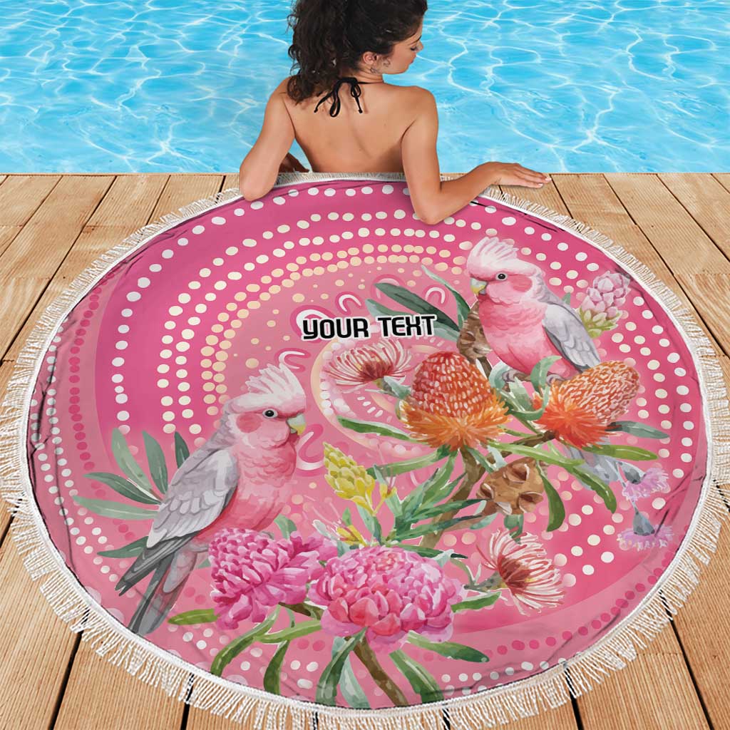 Personalized Pink Galah Aboriginal Dot Art Beach Blanket Australia’s Breast Cancer Awareness - Aussie Hoodie