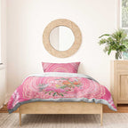 Personalized Pink Galah Aboriginal Dot Art Bedding Set Australia’s Breast Cancer Awareness - Aussie Hoodie