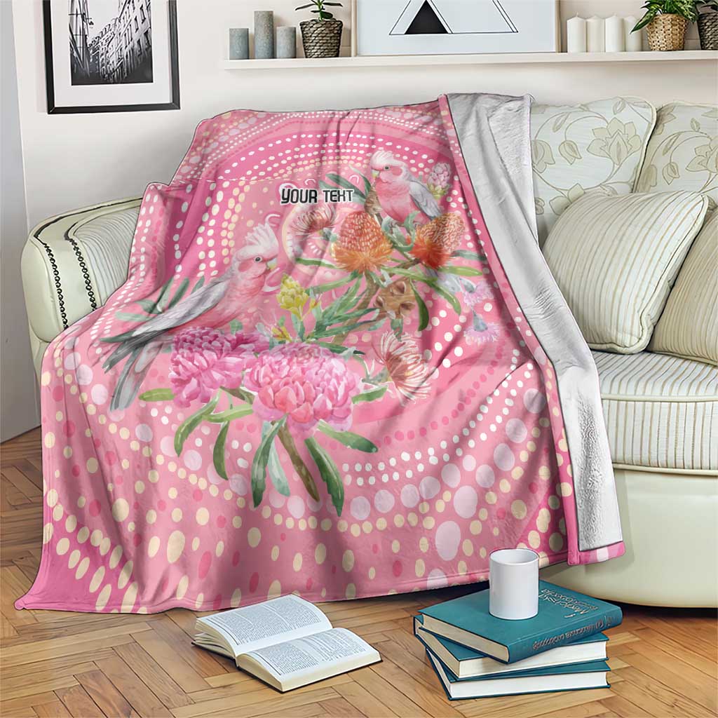 Personalized Pink Galah Aboriginal Dot Art Blanket Australia’s Breast Cancer Awareness - Aussie Hoodie