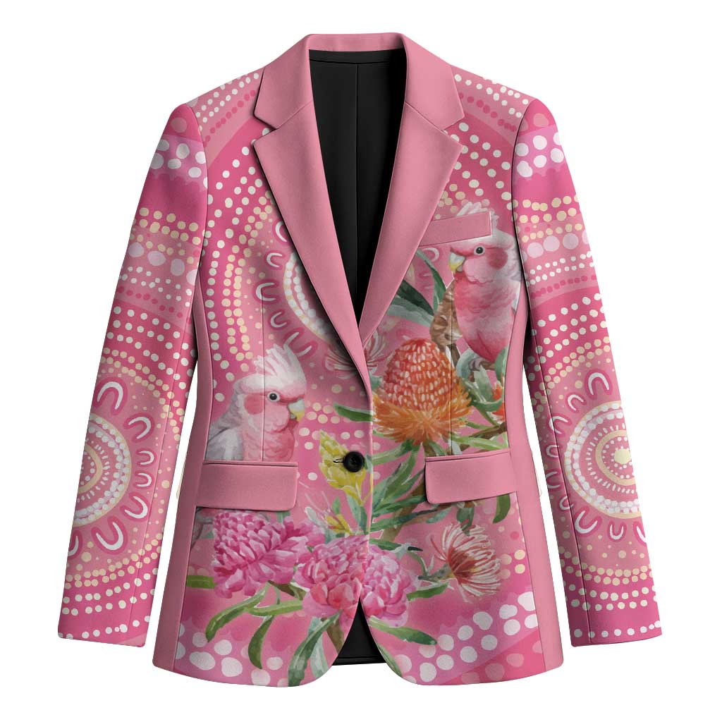 Personalized Pink Galah Aboriginal Dot Art Blazer Australia’s Breast Cancer Awareness - Aussie Hoodie