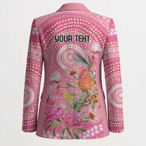 Personalized Pink Galah Aboriginal Dot Art Blazer Australia’s Breast Cancer Awareness - Aussie Hoodie