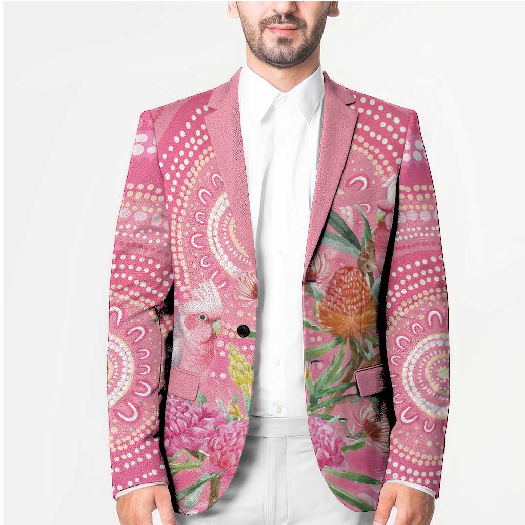 Personalized Pink Galah Aboriginal Dot Art Blazer Australia’s Breast Cancer Awareness - Aussie Hoodie