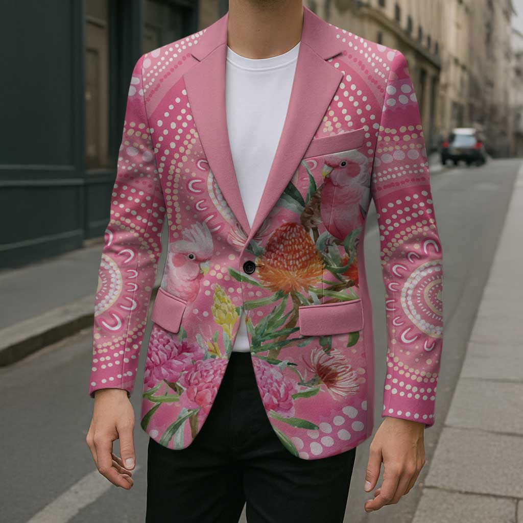 Personalized Pink Galah Aboriginal Dot Art Blazer Australia’s Breast Cancer Awareness - Aussie Hoodie