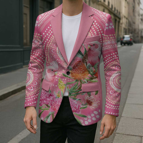 Personalized Pink Galah Aboriginal Dot Art Blazer Australia’s Breast Cancer Awareness - Aussie Hoodie