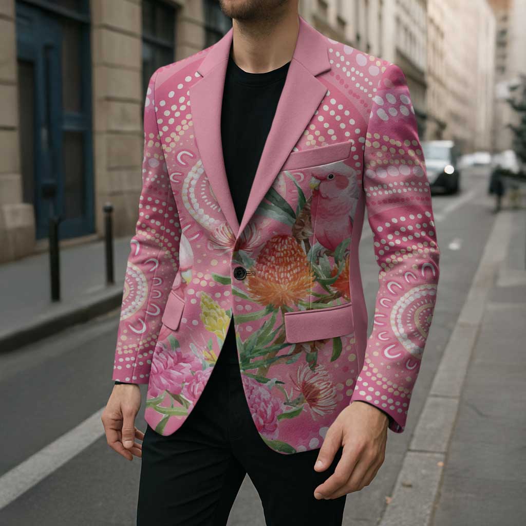 Personalized Pink Galah Aboriginal Dot Art Blazer Australia’s Breast Cancer Awareness - Aussie Hoodie