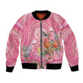 Personalized Pink Galah Aboriginal Dot Art Bomber Jacket Australia’s Breast Cancer Awareness - Aussie Hoodie