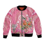 Personalized Pink Galah Aboriginal Dot Art Bomber Jacket Australia’s Breast Cancer Awareness - Aussie Hoodie