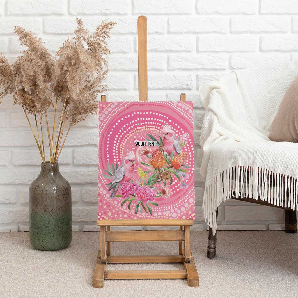 Personalized Pink Galah Aboriginal Dot Art Canvas Wall Art Australia’s Breast Cancer Awareness - Aussie Hoodie