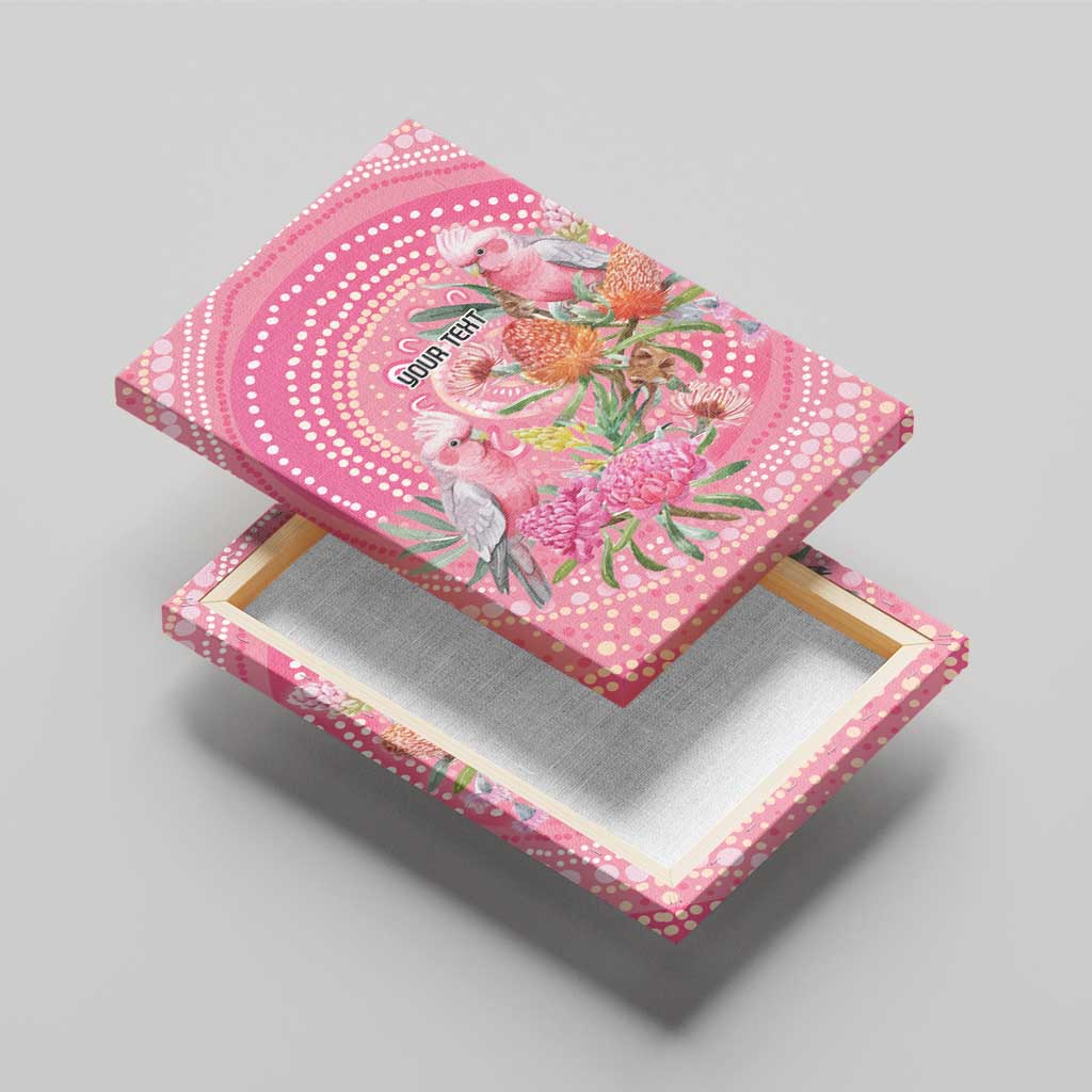 Personalized Pink Galah Aboriginal Dot Art Canvas Wall Art Australia’s Breast Cancer Awareness - Aussie Hoodie