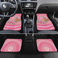 Personalized Pink Galah Aboriginal Dot Art Car Mats Australia’s Breast Cancer Awareness - Aussie Hoodie