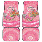 Personalized Pink Galah Aboriginal Dot Art Car Mats Australia’s Breast Cancer Awareness - Aussie Hoodie