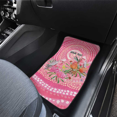 Personalized Pink Galah Aboriginal Dot Art Car Mats Australia’s Breast Cancer Awareness - Aussie Hoodie