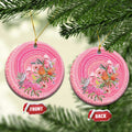 Personalized Pink Galah Aboriginal Dot Art Ceramic Ornament Australia’s Breast Cancer Awareness - Aussie Hoodie