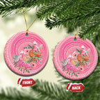 Personalized Pink Galah Aboriginal Dot Art Ceramic Ornament Australia’s Breast Cancer Awareness - Aussie Hoodie