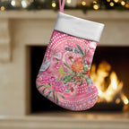 Personalized Pink Galah Aboriginal Dot Art Christmas Stocking Australia’s Breast Cancer Awareness - Aussie Hoodie