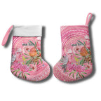 Personalized Pink Galah Aboriginal Dot Art Christmas Stocking Australia’s Breast Cancer Awareness - Aussie Hoodie