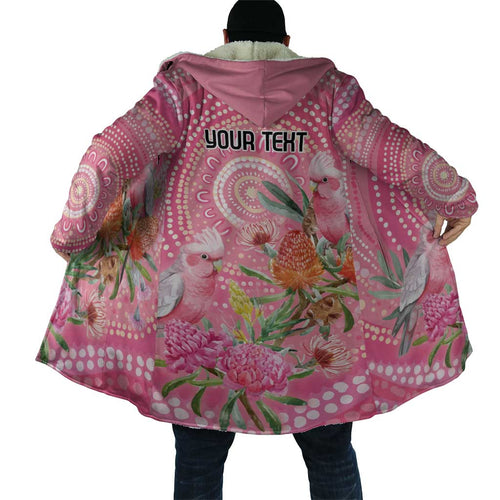Personalized Pink Galah Aboriginal Dot Art Cloak Australia’s Breast Cancer Awareness - Aussie Hoodie