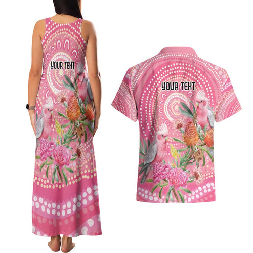 Personalized Pink Galah Aboriginal Dot Art Couples Matching Tank Maxi Dress and Hawaiian Shirt Australia’s Breast Cancer Awareness - Aussie Hoodie