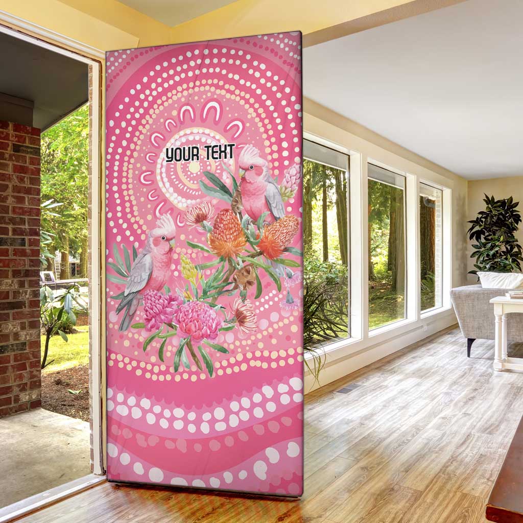 Personalized Pink Galah Aboriginal Dot Art Door Cover Australia’s Breast Cancer Awareness - Aussie Hoodie