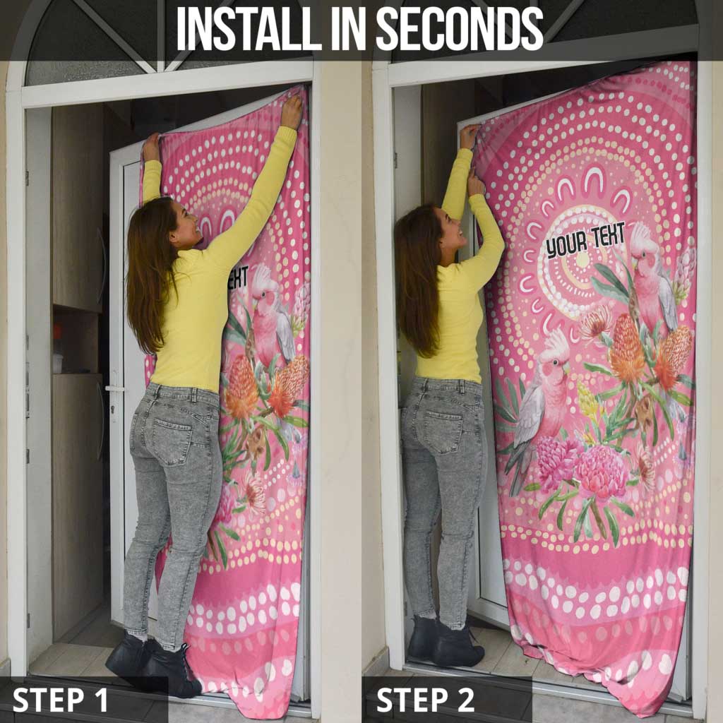 Personalized Pink Galah Aboriginal Dot Art Door Cover Australia’s Breast Cancer Awareness - Aussie Hoodie