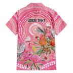 Personalized Pink Galah Aboriginal Dot Art Family Matching Long Sleeve Bodycon Dress and Hawaiian Shirt Australia’s Breast Cancer Awareness - Aussie Hoodie