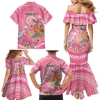 Personalized Pink Galah Aboriginal Dot Art Family Matching Mermaid Dress and Hawaiian Shirt Australia’s Breast Cancer Awareness - Aussie Hoodie