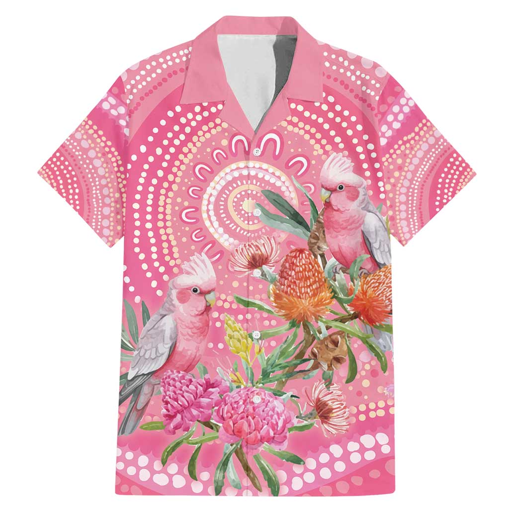 Personalized Pink Galah Aboriginal Dot Art Family Matching Mermaid Dress and Hawaiian Shirt Australia’s Breast Cancer Awareness - Aussie Hoodie