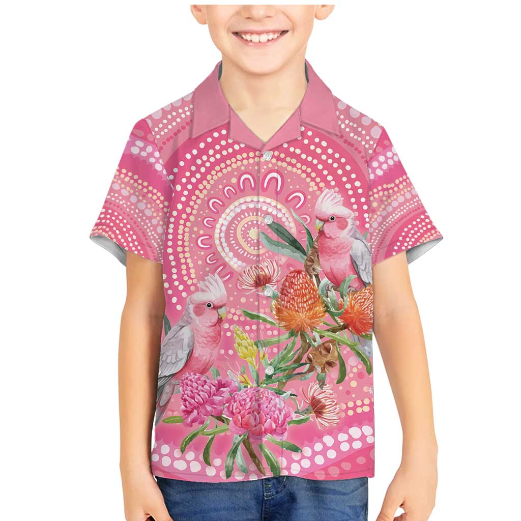 Personalized Pink Galah Aboriginal Dot Art Family Matching Mermaid Dress and Hawaiian Shirt Australia’s Breast Cancer Awareness - Aussie Hoodie