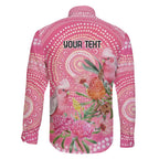 Personalized Pink Galah Aboriginal Dot Art Family Matching Off Shoulder Maxi Dress and Hawaiian Shirt Australia’s Breast Cancer Awareness - Aussie Hoodie