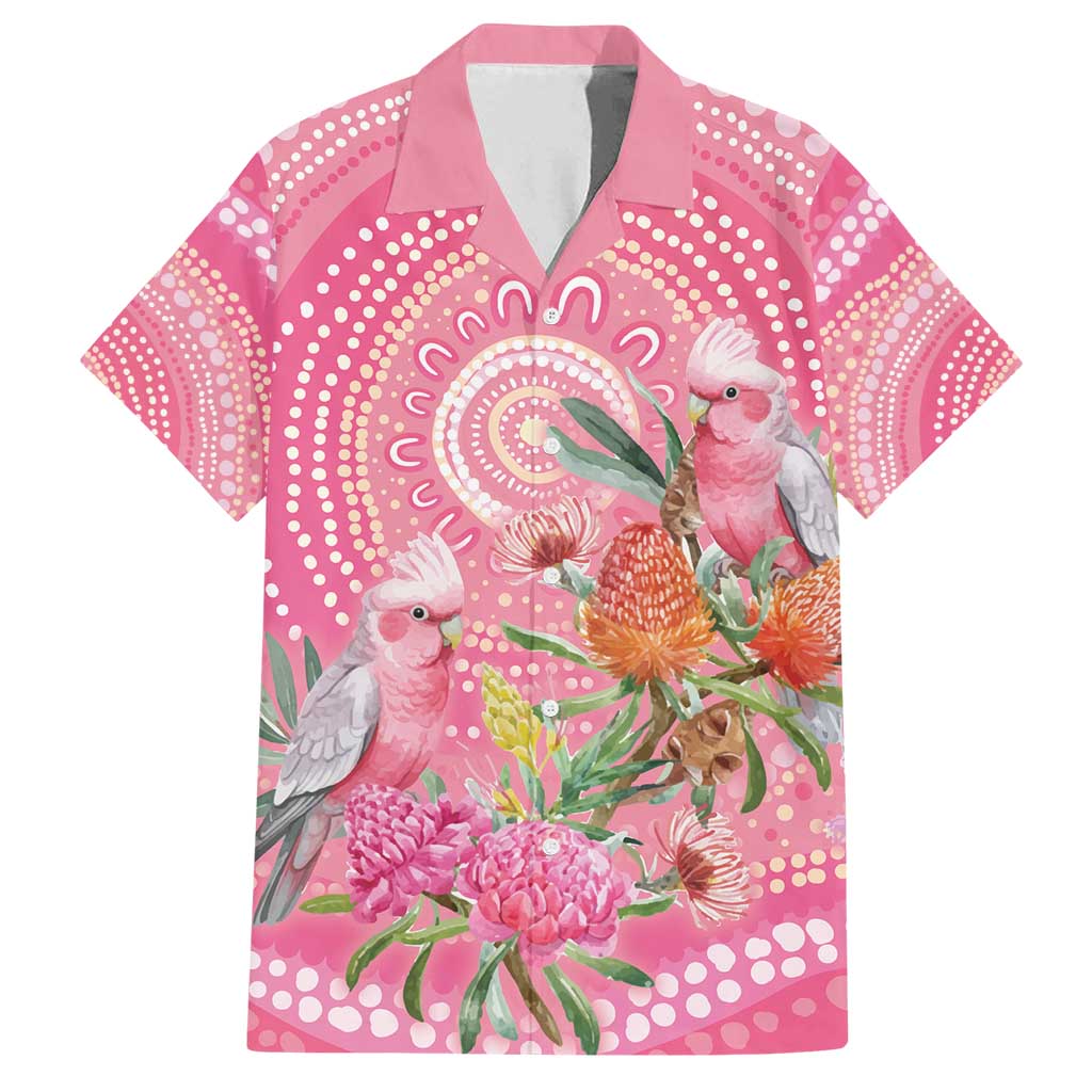 Personalized Pink Galah Aboriginal Dot Art Family Matching Off Shoulder Short Dress and Hawaiian Shirt Australia’s Breast Cancer Awareness - Aussie Hoodie
